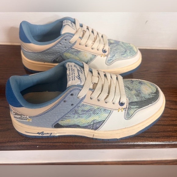 GalArtsy Unisex The Starry Night Vincent Van Gogh Art Inspired Sneakers EU Sz.38 - Picture 7 of 16
